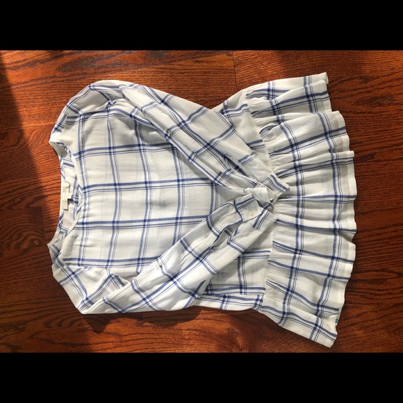 Loft peplum flowy plaid top - Picture 4 of 6